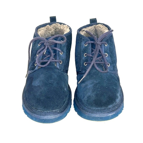 UGG Neumel Shearling Winter Chukka Boots Mens Size 12 Blue Style 3236 - Picture 2 of 12